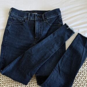 Express Dark Blue Ankle Jeans